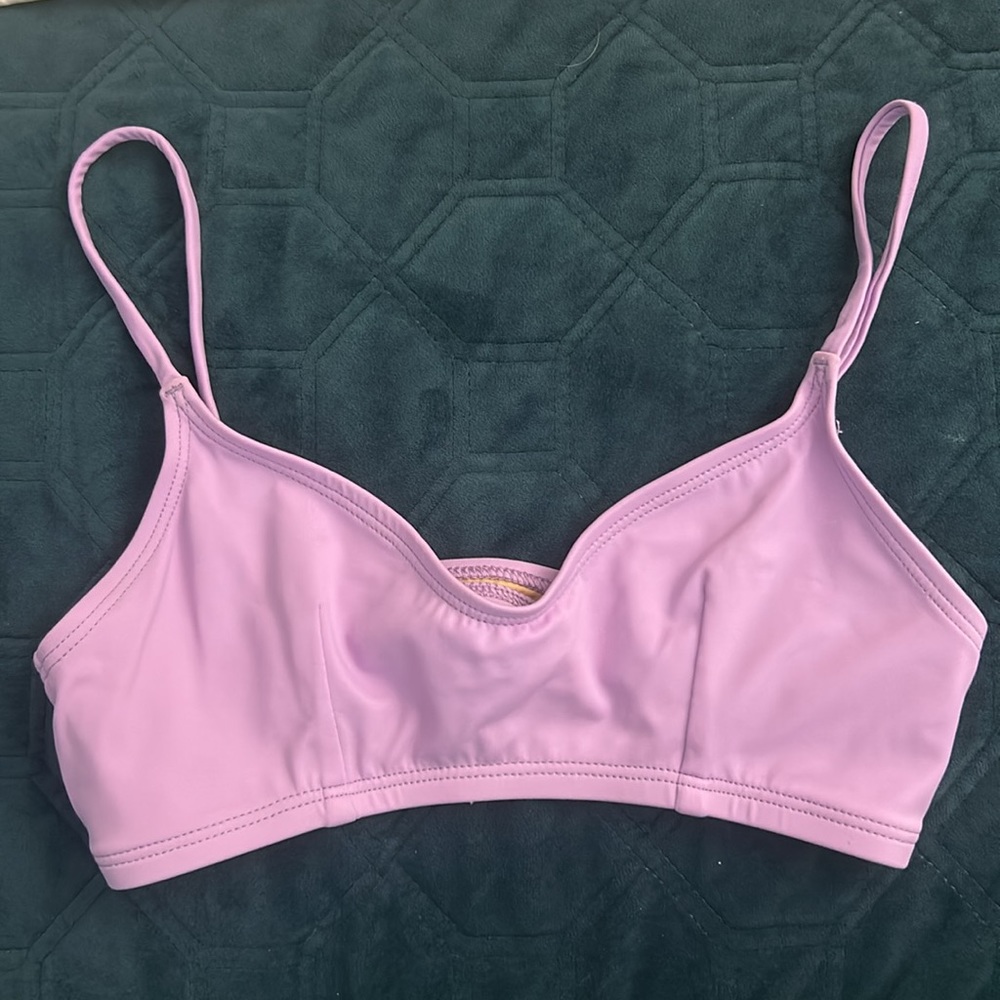 Nu Swim Stas Bikini Top in Lilac Lavender Purple - Picture 2 of 5